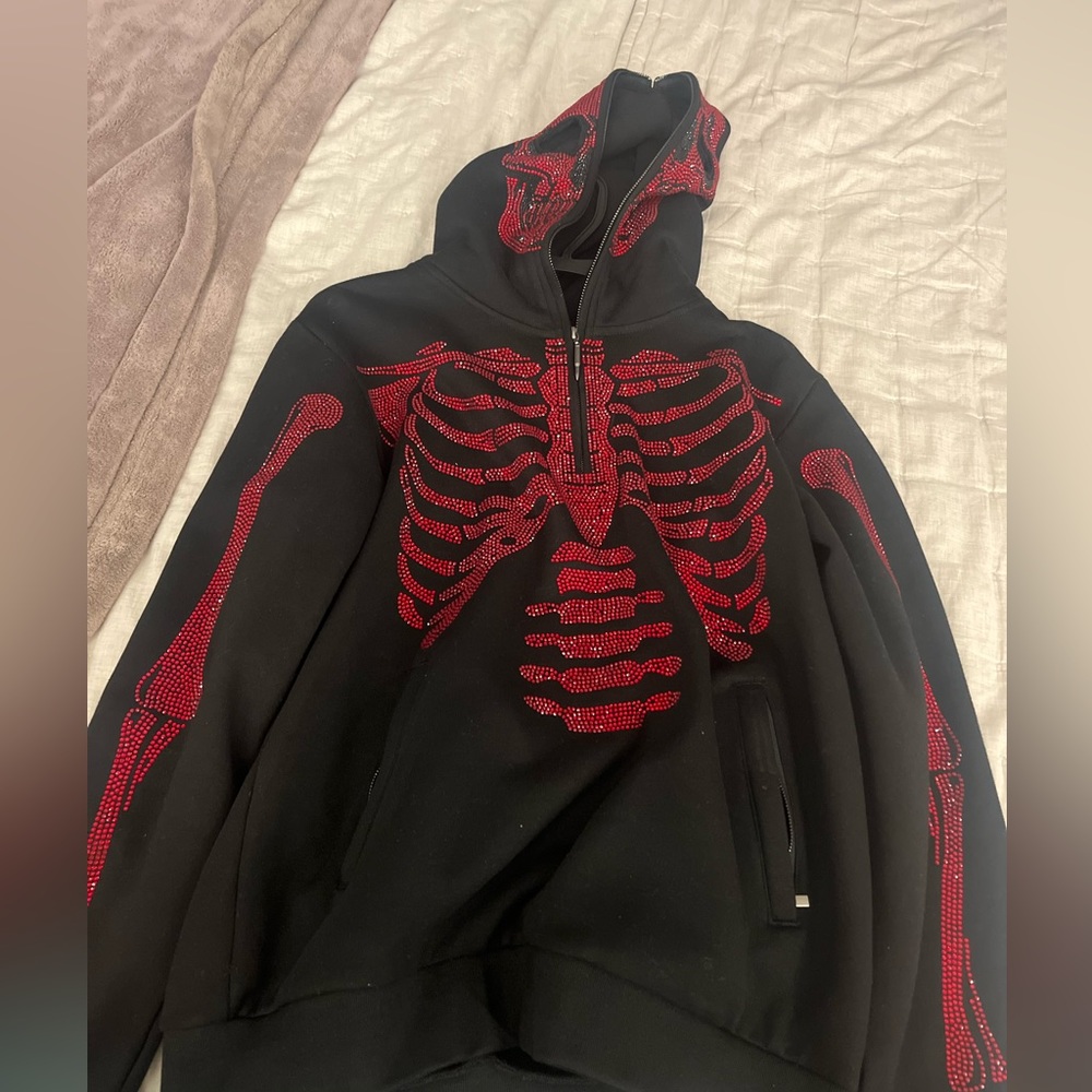 Rhinestone full zip